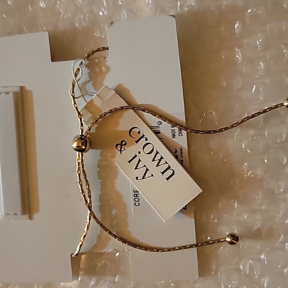 Crown & Ivy Gold Bracelet Initial C - Picture 3 of 3